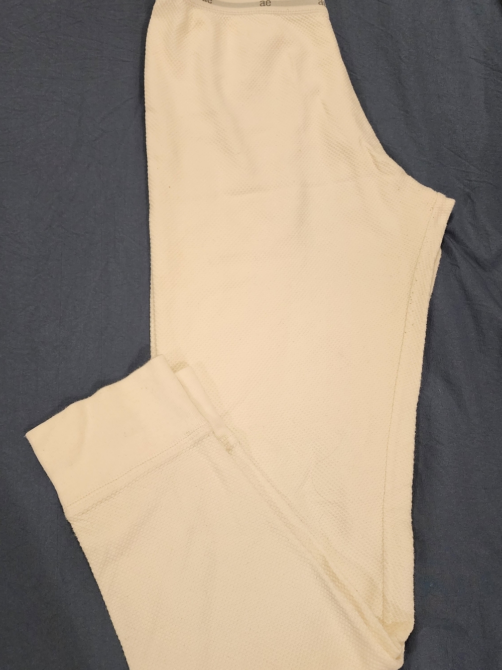 Vintage American Eagle Outfitters Cream Thermal Leggings
